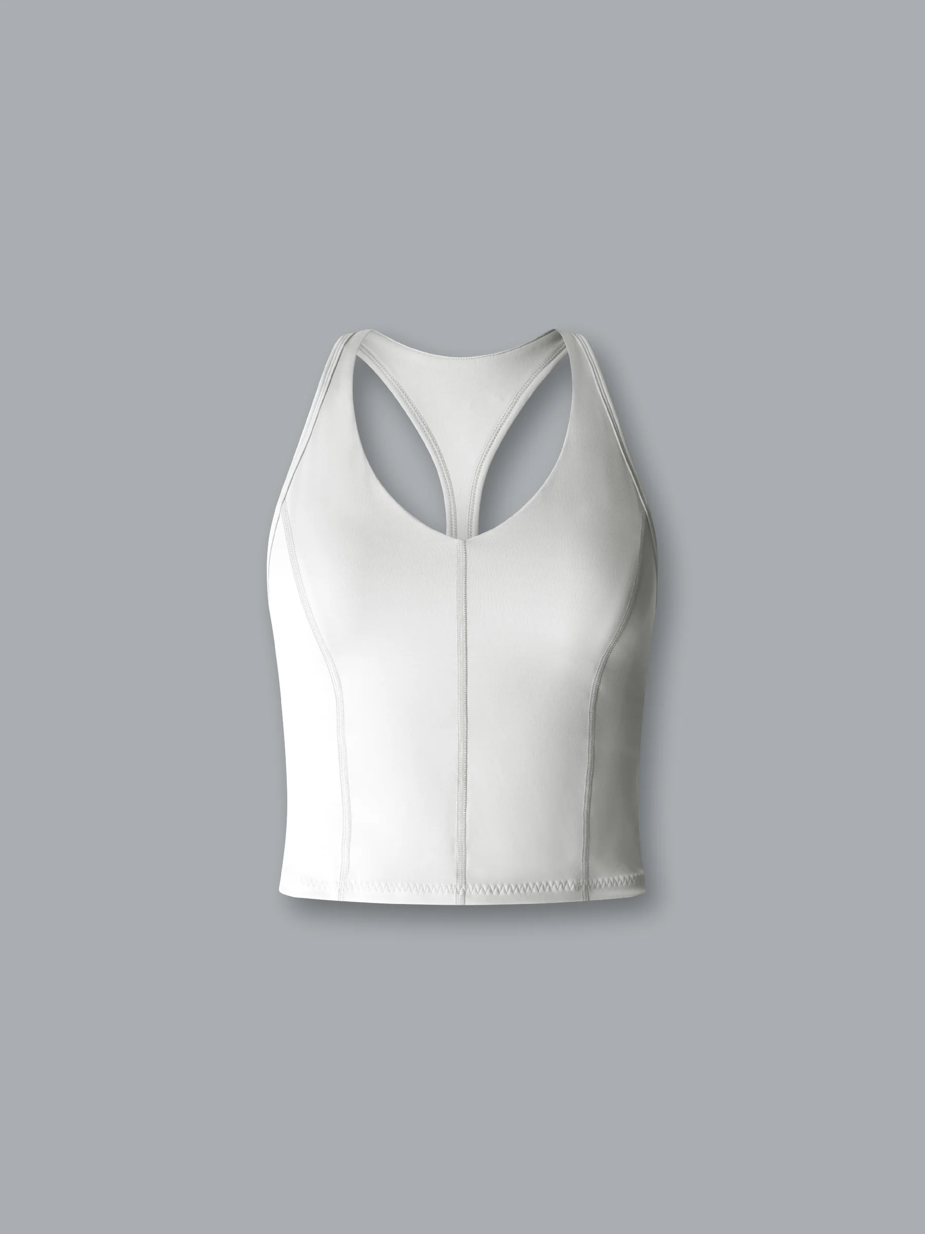 FEMME FATALE RECYCLED Longline Bra White - Image 3
