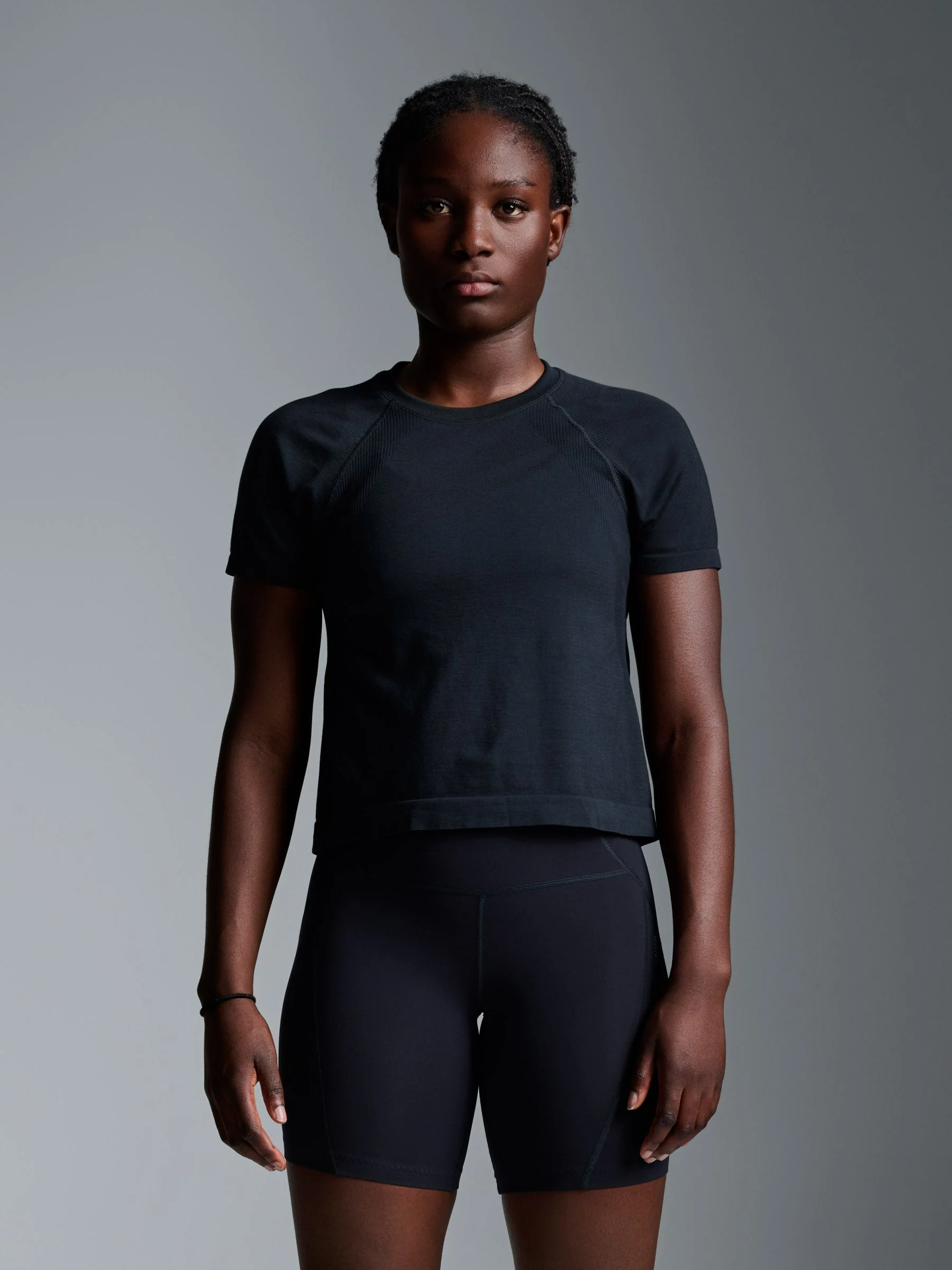 HERE TODAY Cropped Tee Black