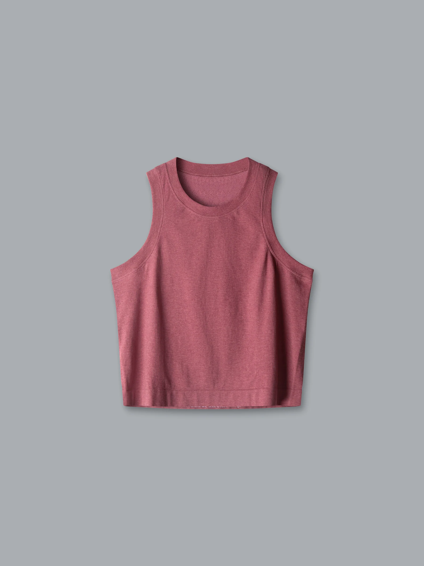 HERE TODAY MELANGE Cropped Tank Earth Marl - Image 3