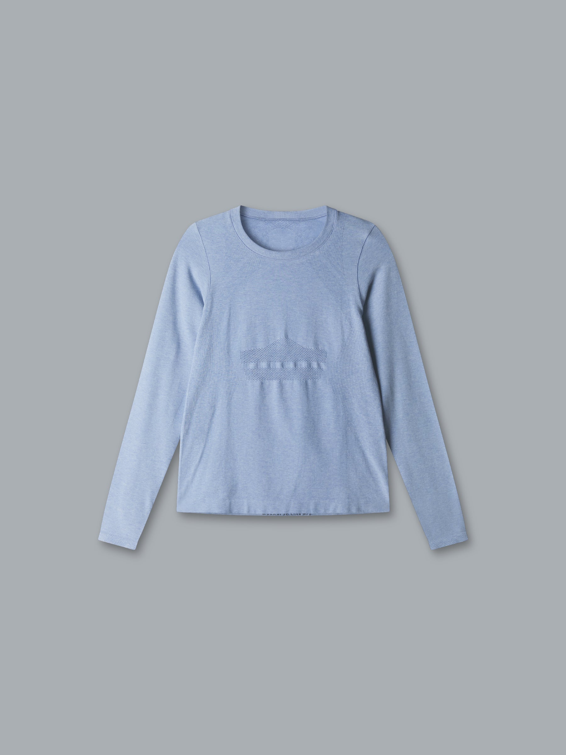 HERE TODAY MELANGE Long Sleeve Tee Blue Marl - Image 3