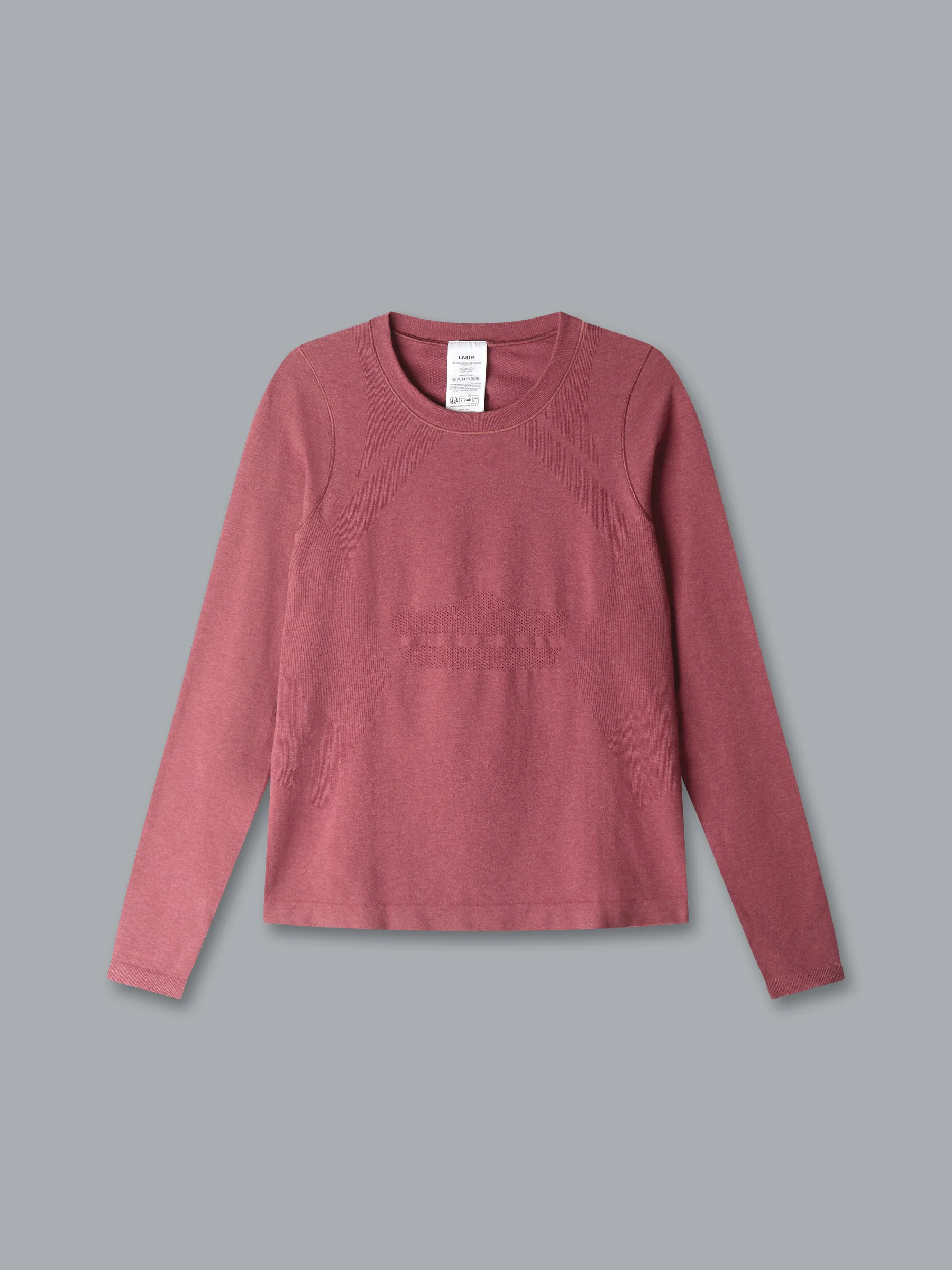 HERE TODAY MELANGE Long Sleeve Tee Earth Marl - Image 3
