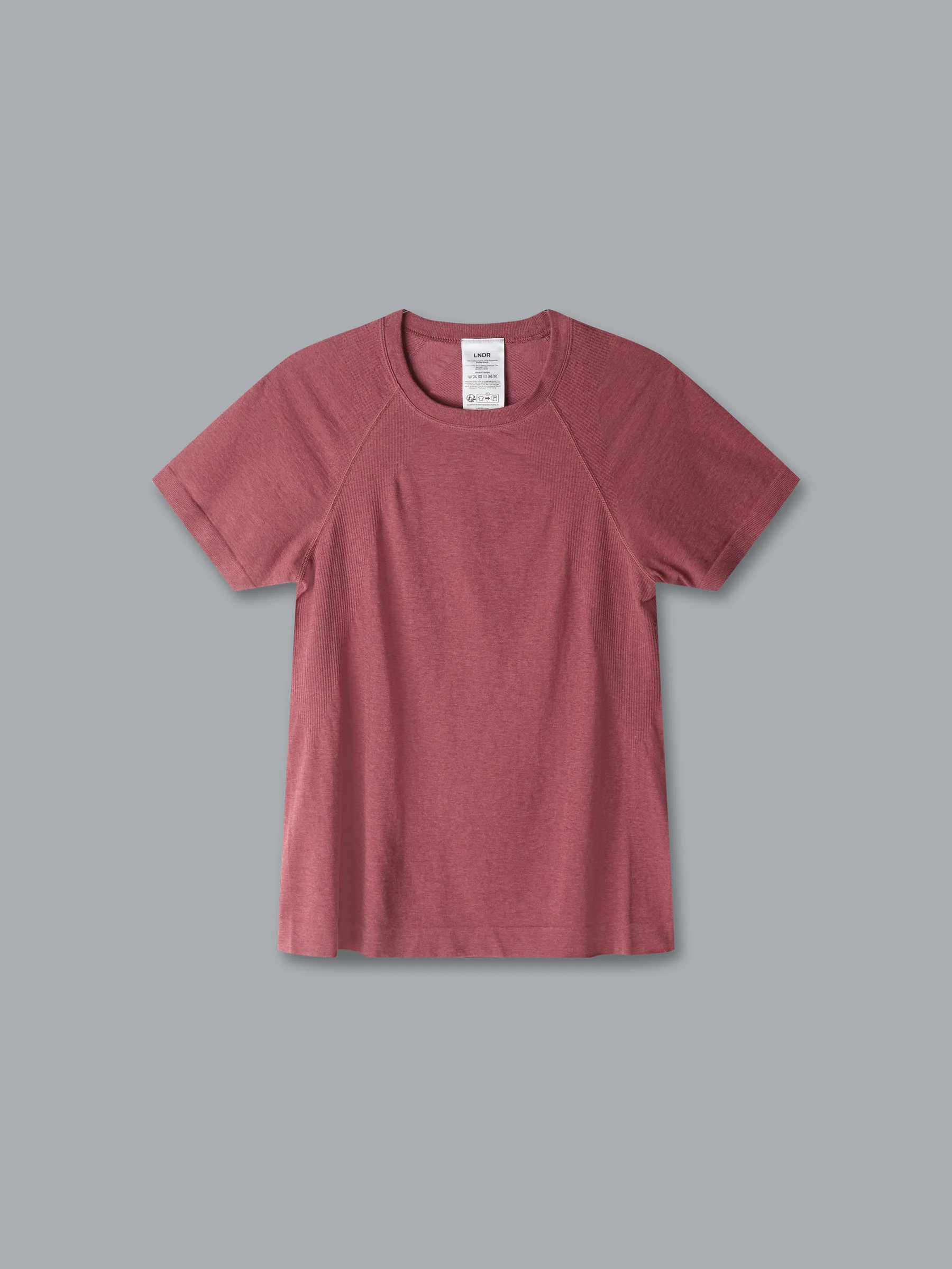 HERE TODAY MELANGE Short Sleeve Tee Earth Marl - Image 3