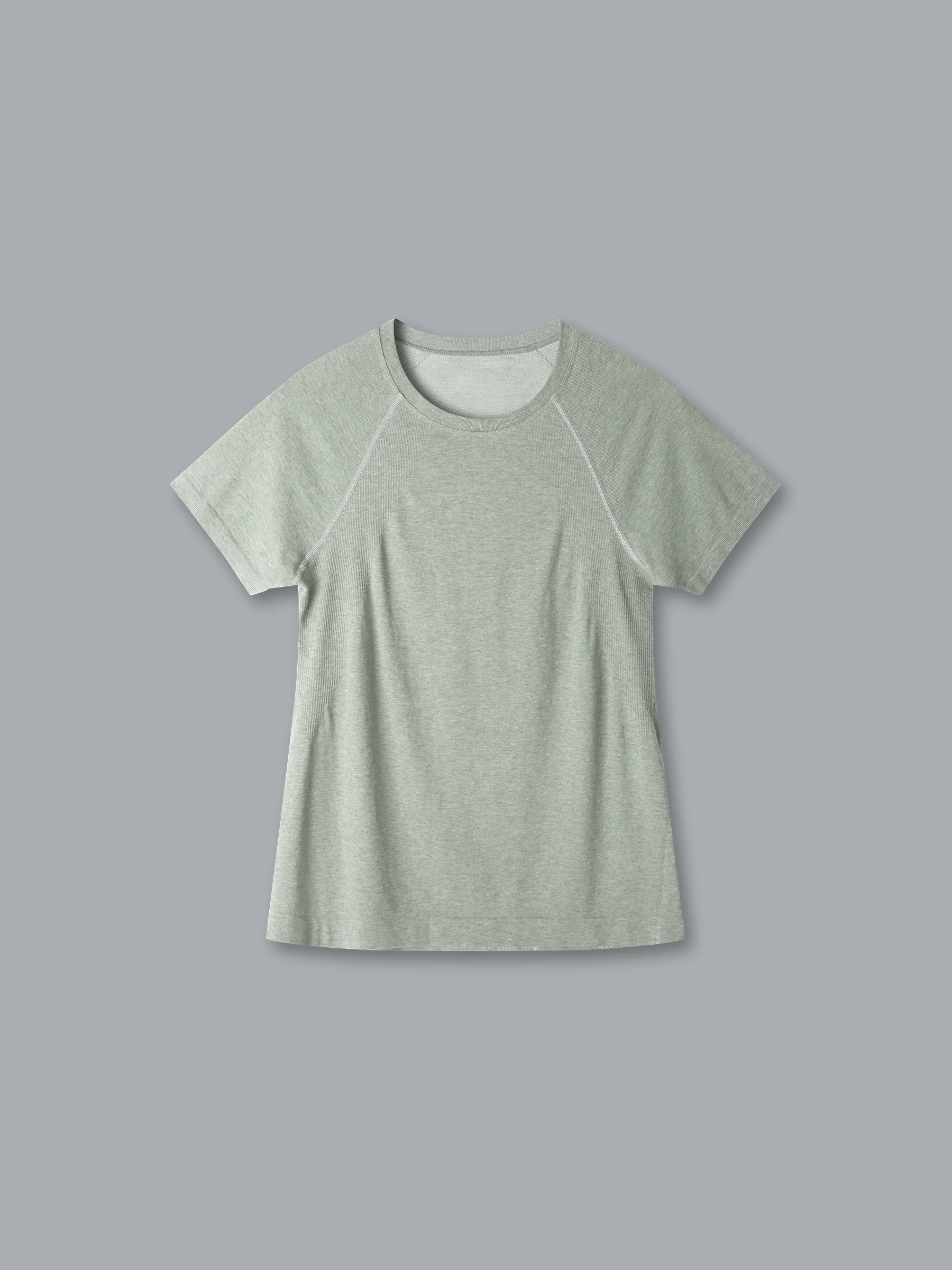 HERE TODAY MELANGE Short Sleeve Tee Sage Marl - Image 3