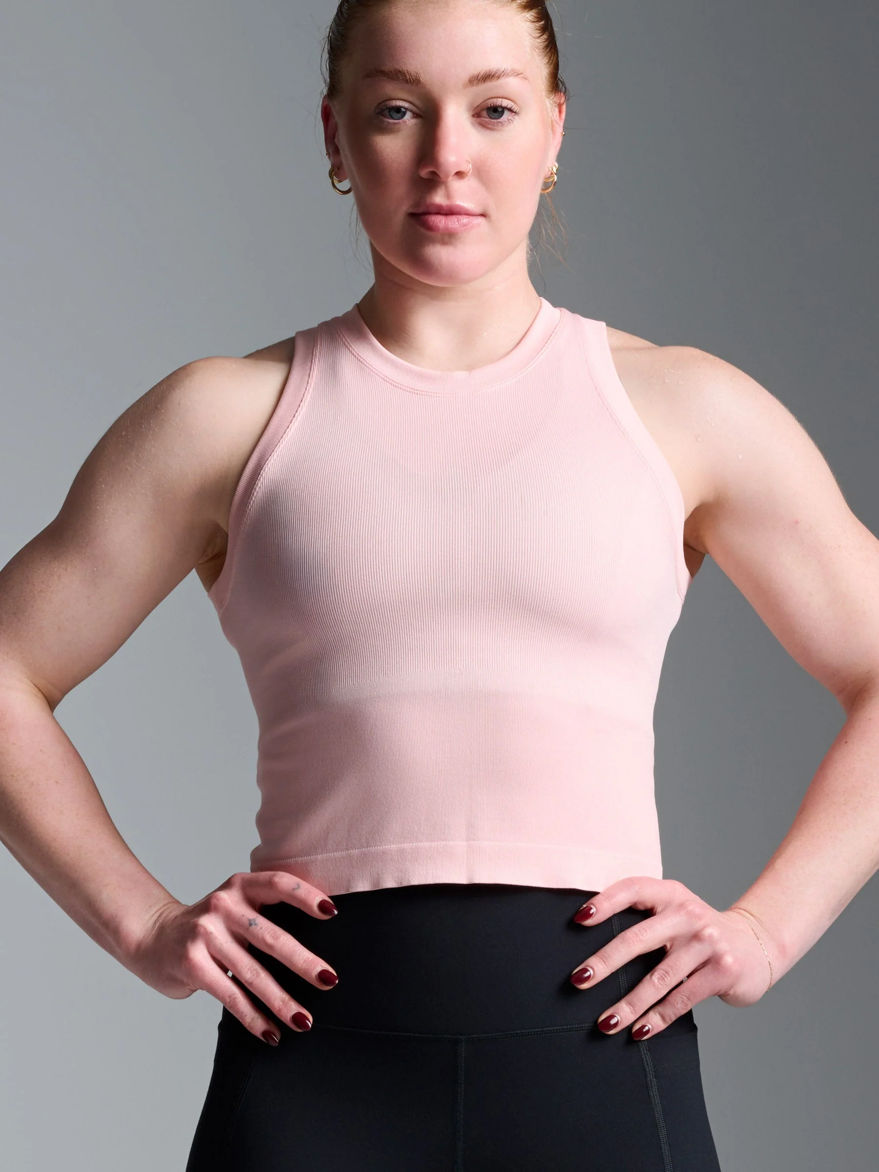 POWER CROP Tank Electric Peach - Image 4