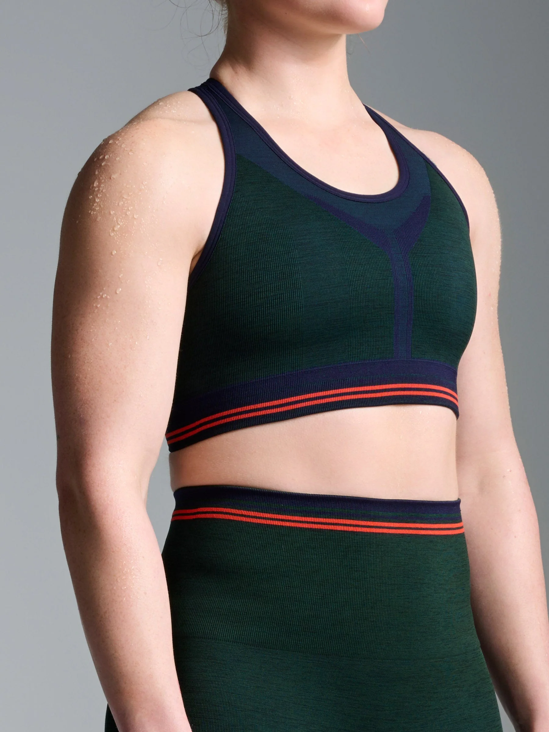 RENEGADE Sports Bra Dark Green Marl - Image 4